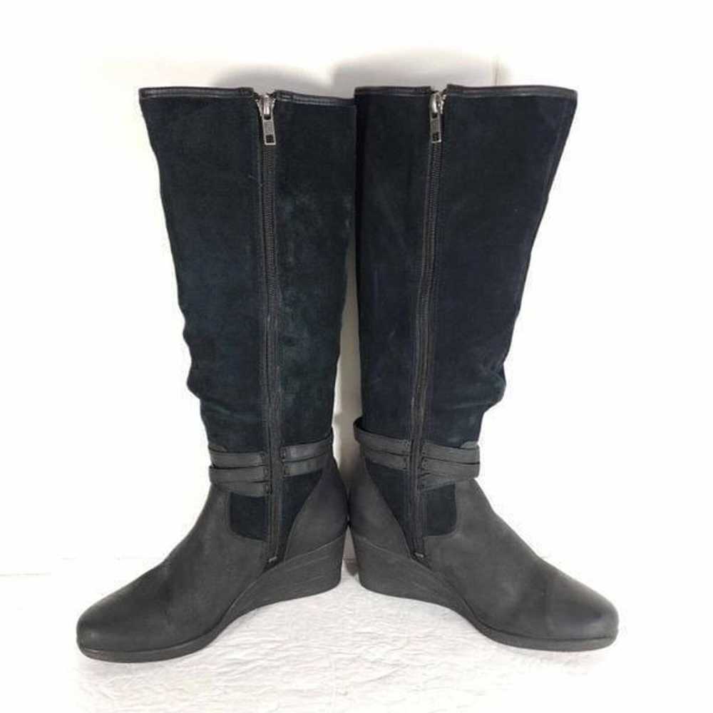 UGG Women's Leslie US7 Black Leather Suede Tall S… - image 5