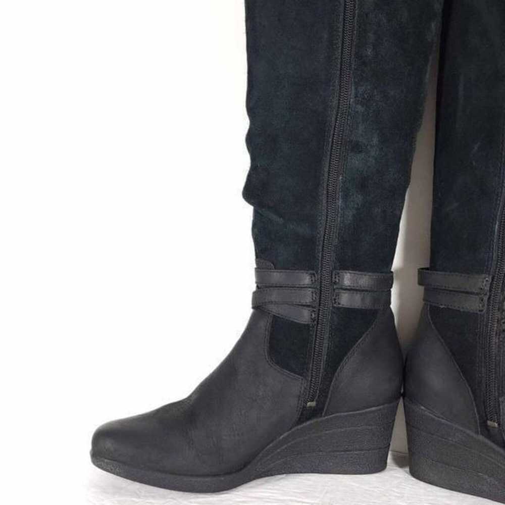 UGG Women's Leslie US7 Black Leather Suede Tall S… - image 7