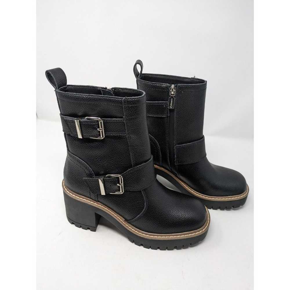 Blondo Waterproof Reno Black Leather Combat Boots… - image 1