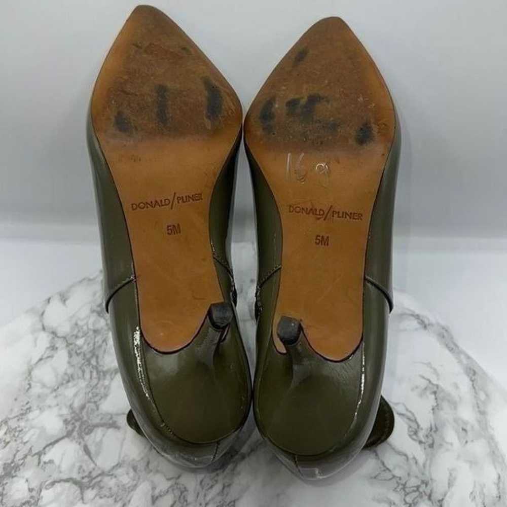 DONALD J PLINER Olive Green Patent Leather Feris … - image 7