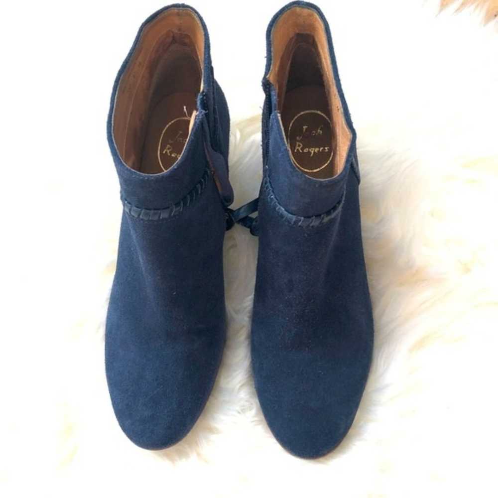 Jack Rogers Blue Suede Chandler Bootie size 9.5 - image 2