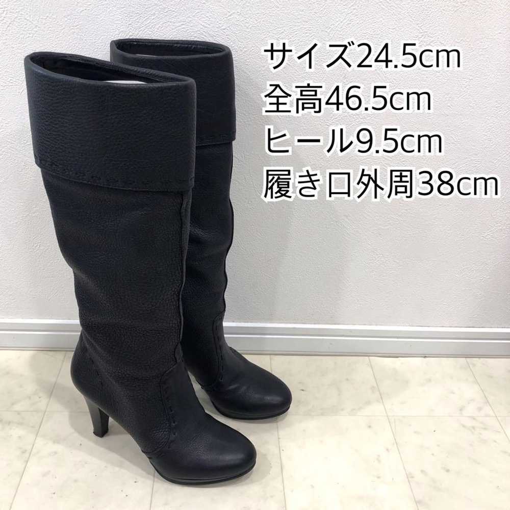 Ginza Kanematsu Stitch Design High Heel Long Boot… - image 2