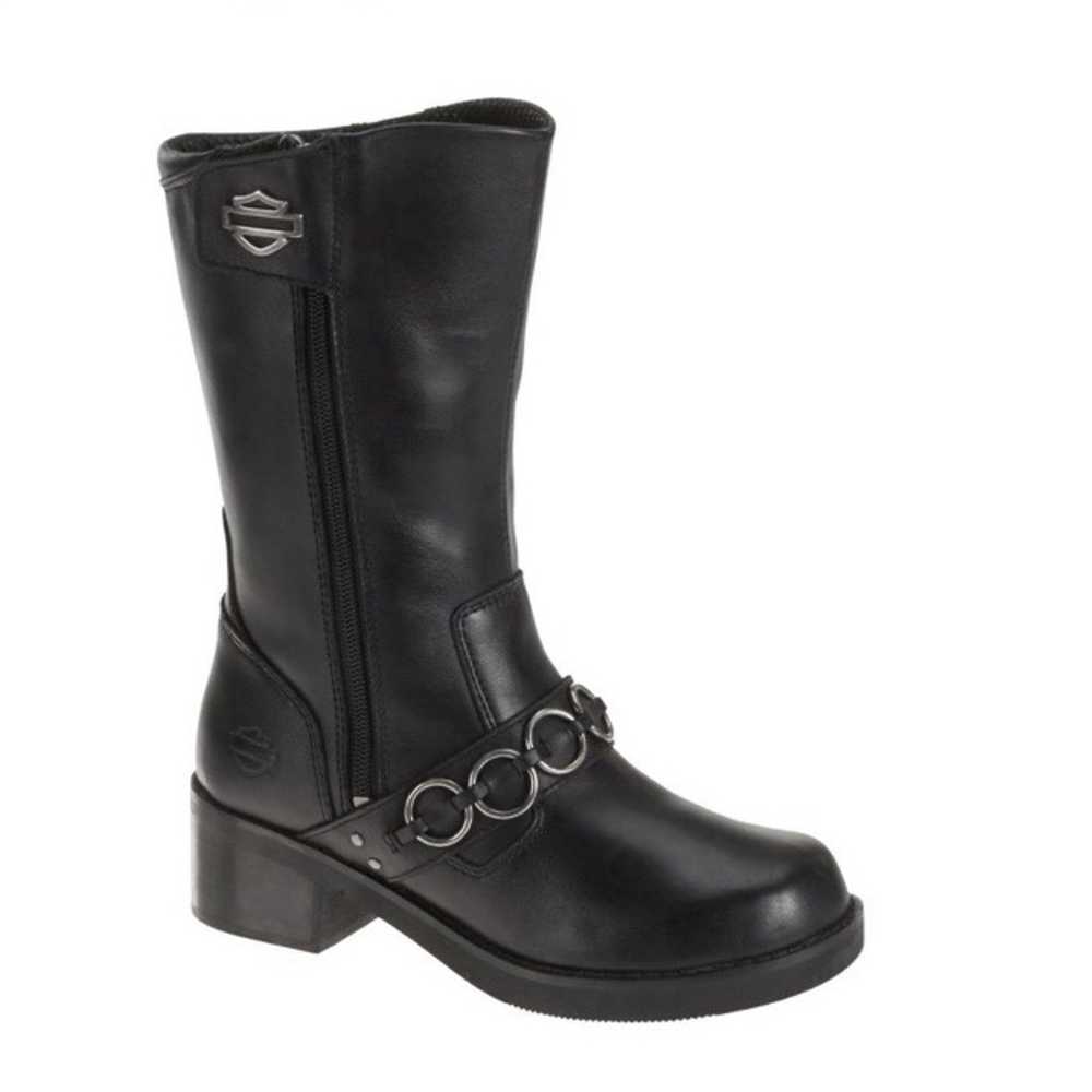 Harley Davidson  Women Helen  Black Leather Boots… - image 1