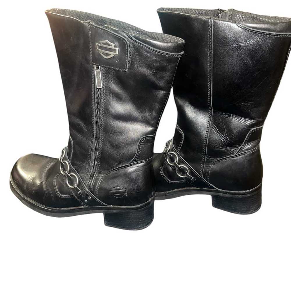 Harley Davidson  Women Helen  Black Leather Boots… - image 2