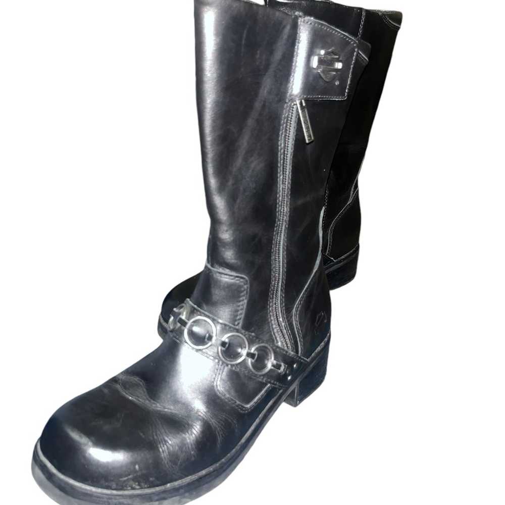 Harley Davidson  Women Helen  Black Leather Boots… - image 3