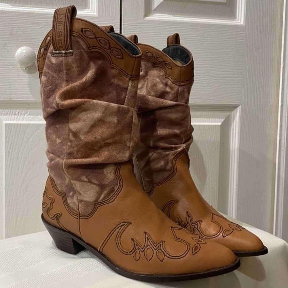 VINTAGE DIESEL   WESTERN BOOTS MOLLADA LEATHER CA… - image 3