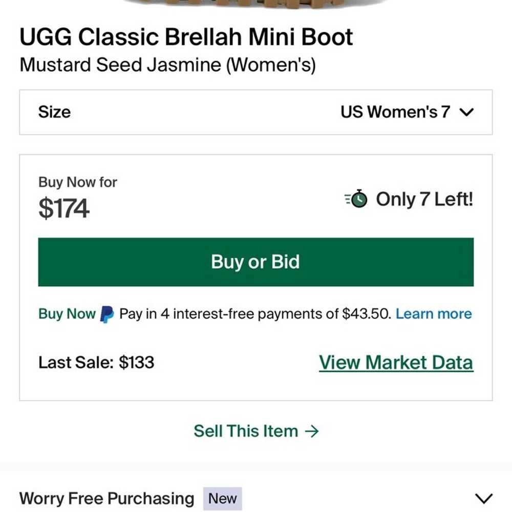 UGG Women’s Classic Brellah Mini Boot Mustard See… - image 2