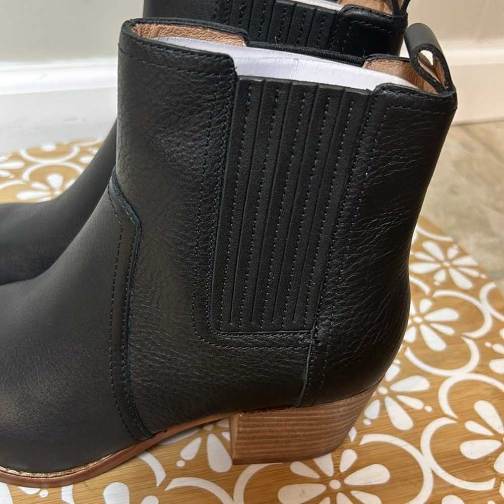 NEW Madewell The Western Ankle Boot in Black Leat… - image 7