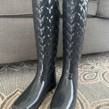 Hunter Women's Refined Gloss Quilted Rain Boots