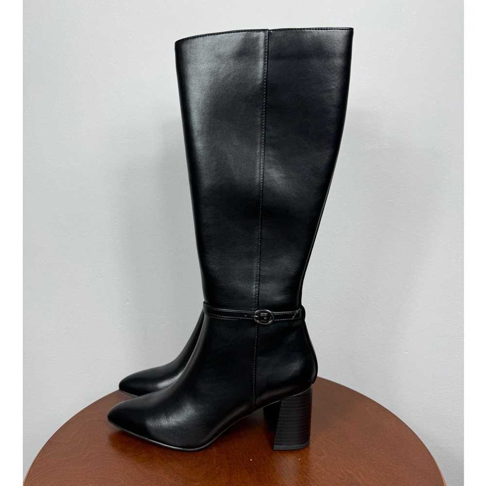 Anne Klein Brenice Tall Boots in Black Faux Leath… - image 3