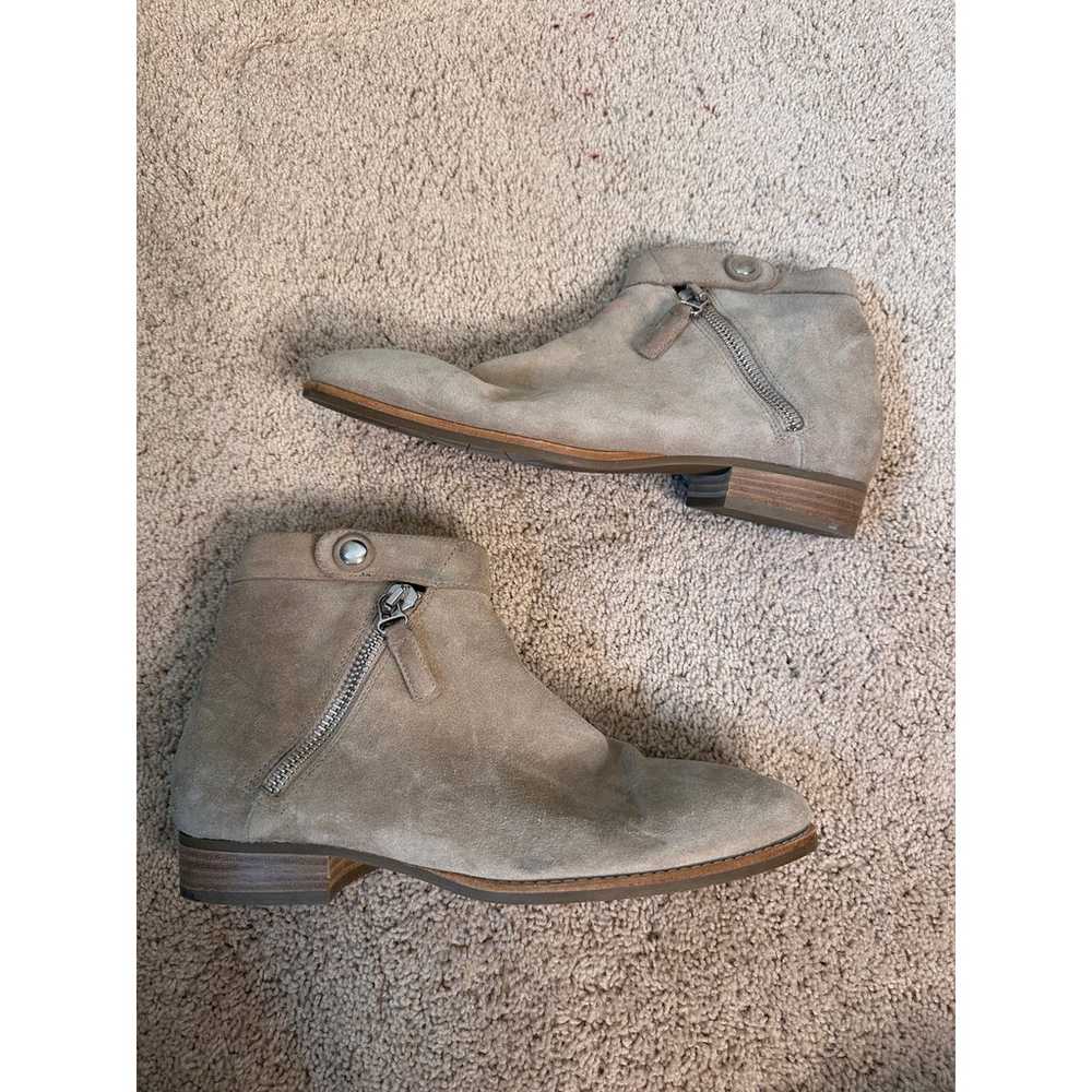 Aquatalia Light Khaki Brown Suede Booties - image 1