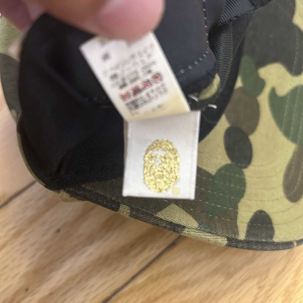 Bape Bape Baseball Cap Green Camo Logo - image 4