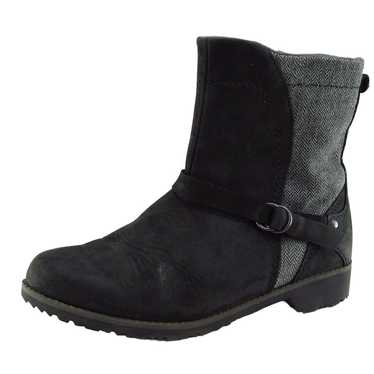 Eddie Bauer Boot Sz 7 M Mid-Calf Boots Black Leath