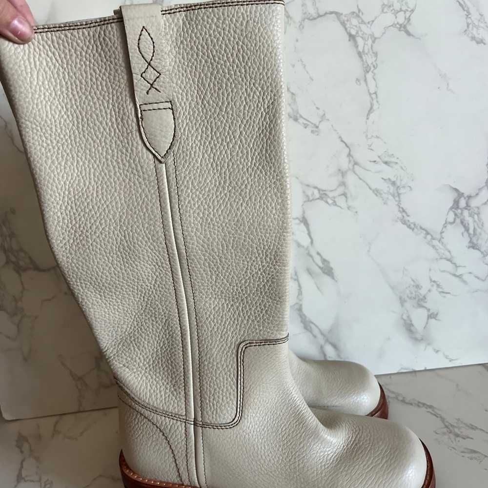 Free people white Blaze Block Heel Boot size 7 - image 2