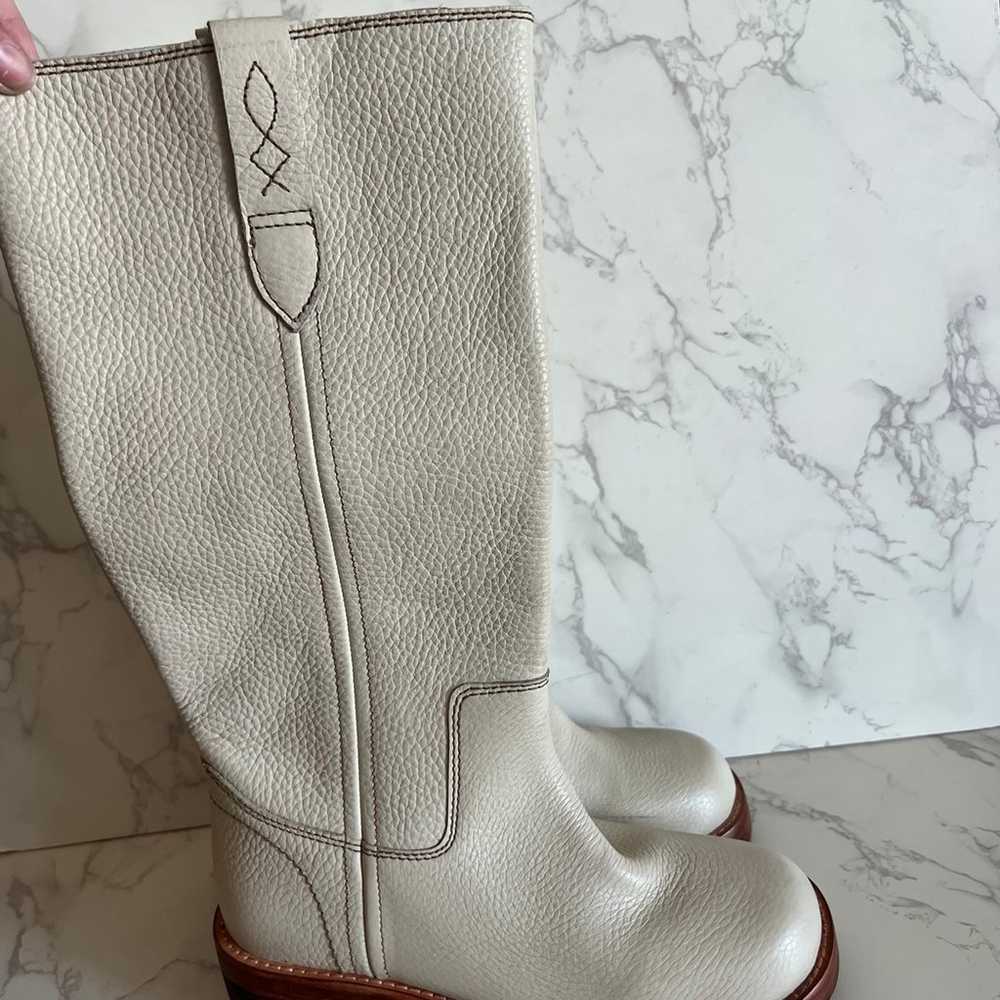 Free people white Blaze Block Heel Boot size 7 - image 3