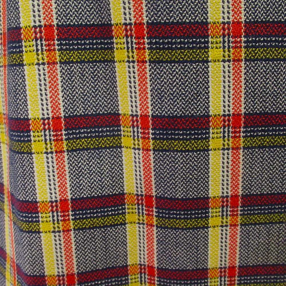 Dark blue-red-yellow checked dress from the 70s, … - image 10