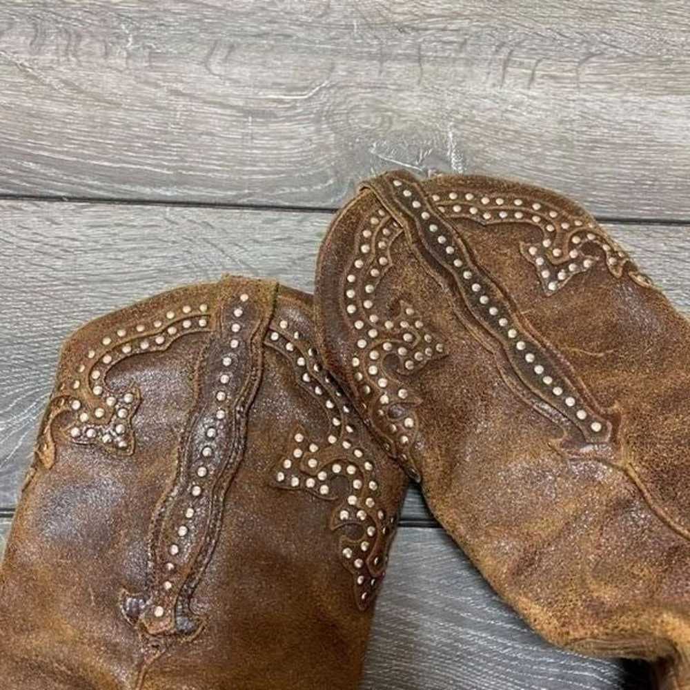 Old Gringo Distressed Leather and Studded Cowboy … - image 11