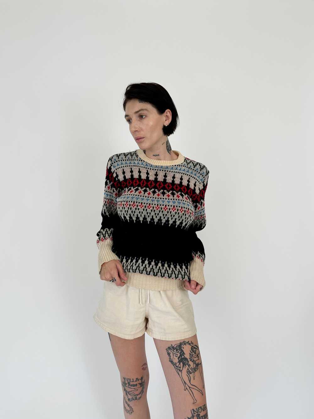 1960s Wool Campus Sweater - image 1