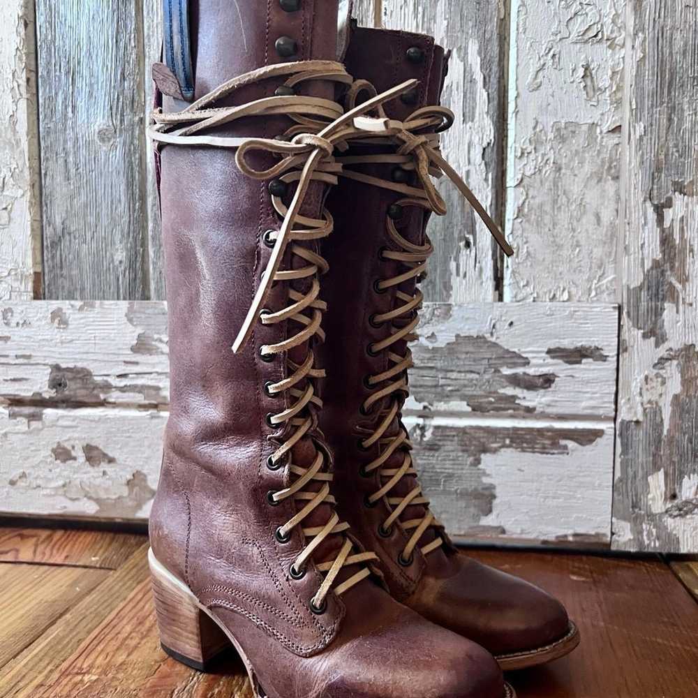 Freebird Grany - Tall Leather Laceup boots size 8 - image 2