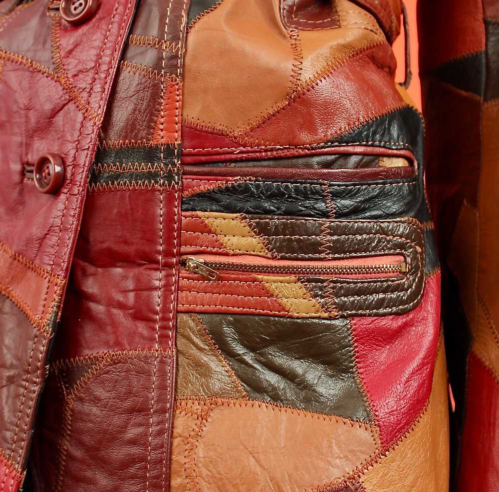 ViNtAgE 1970's Patchwork Leather Jacket - image 7