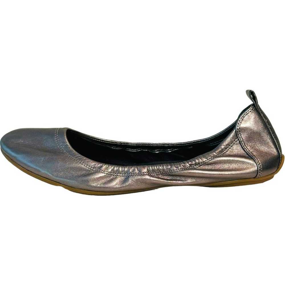 Cole Haan Metallic Silver Leather Round Toe Slip … - image 4