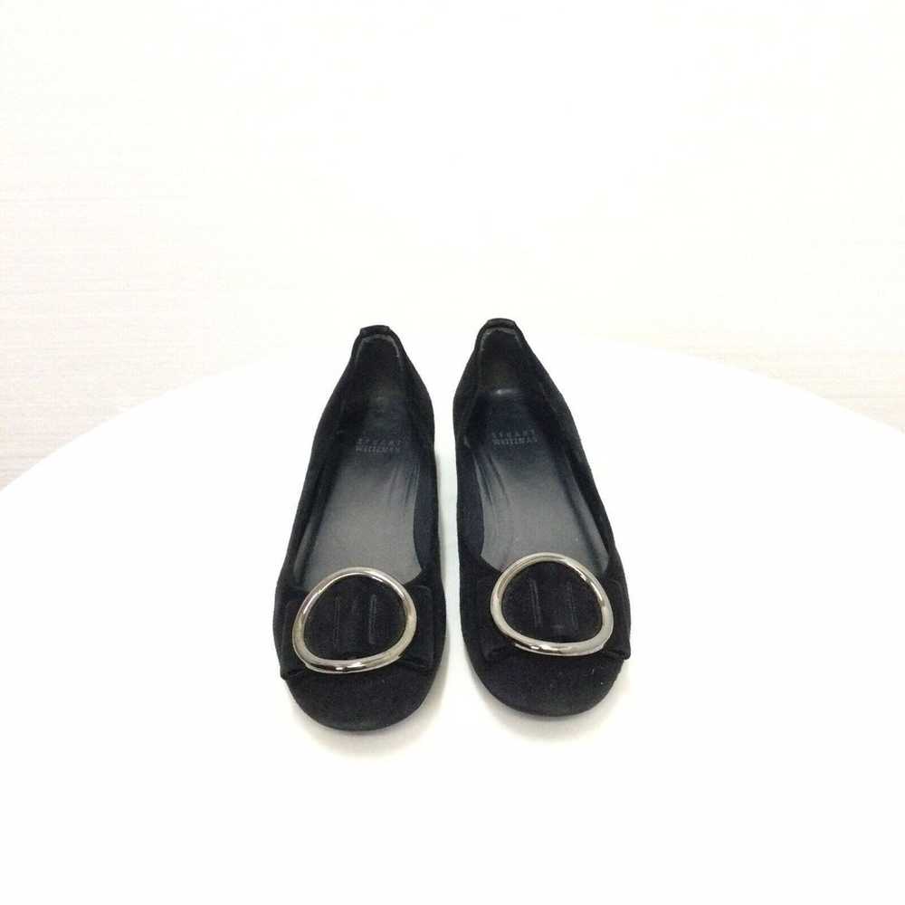 Stuart Weitzman Women Shoes, Black Suede Slip On … - image 2