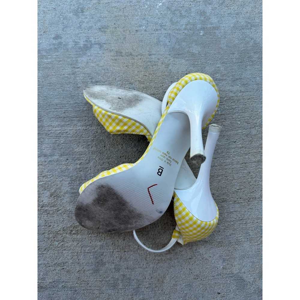 Bakers Womens Vintage 50s High Heels Yellow White… - image 4