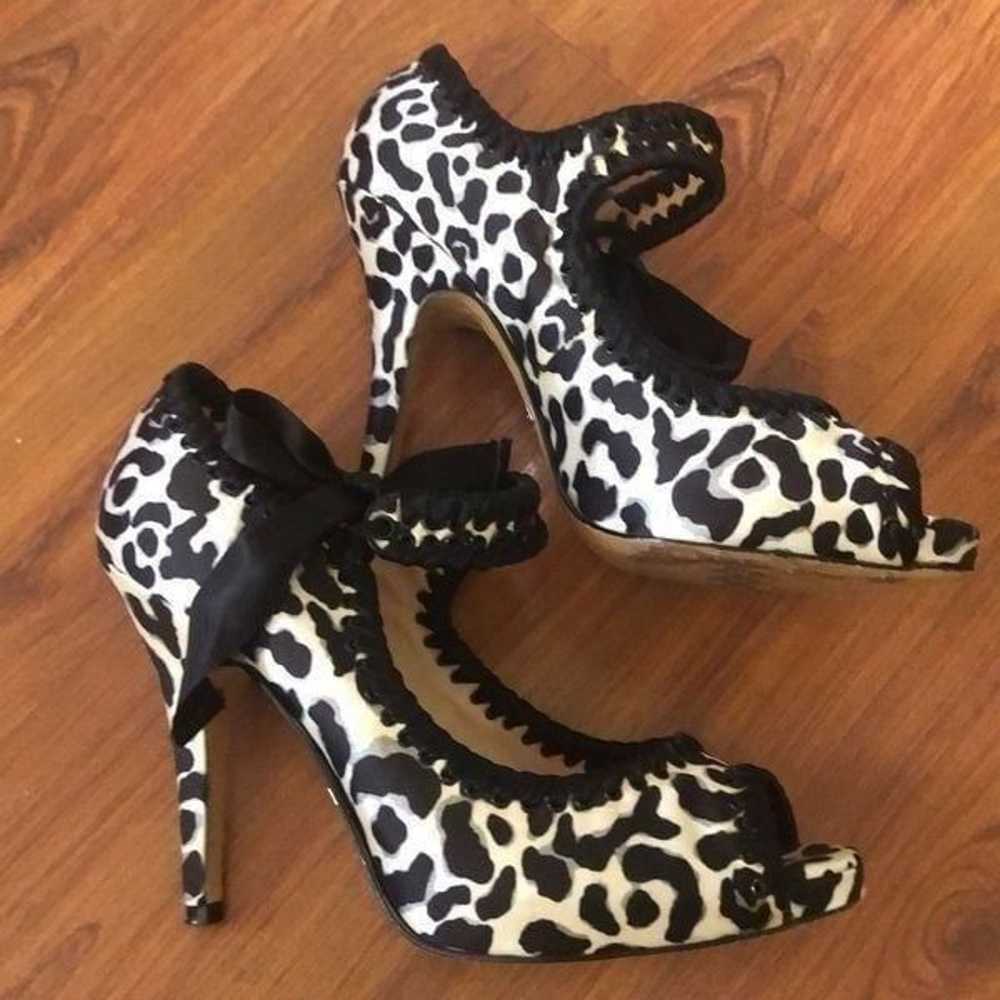 Betsey Johnson, vintage, black and white cheetah … - image 2