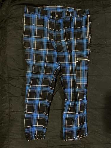 ALLAROUND \"BONDAGE PANT\"ネイビーチェック 新品 TRIPP NYC - VICIOUS WOVEN BONDAGE PANT