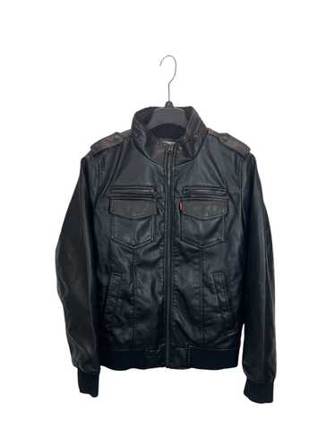 Levi's/Leather Jkt/S/Faux Leather/BLK/FAUX FUR COL