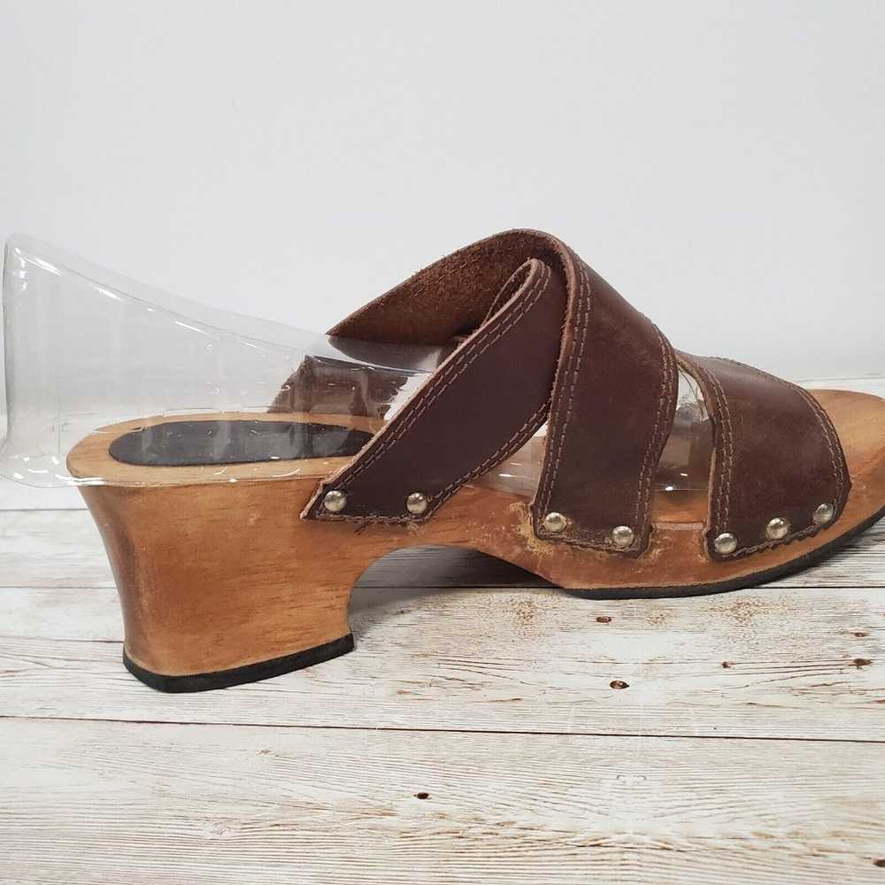 Y2K Candie's Wooden Chunky Heels w/Platform, VTG … - image 3