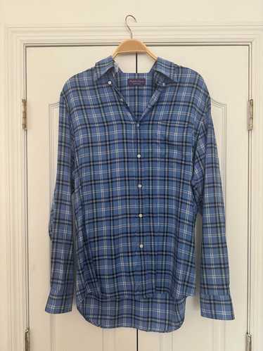 Ralph Lauren Purple Label Blue Plaid Sport Shirt (