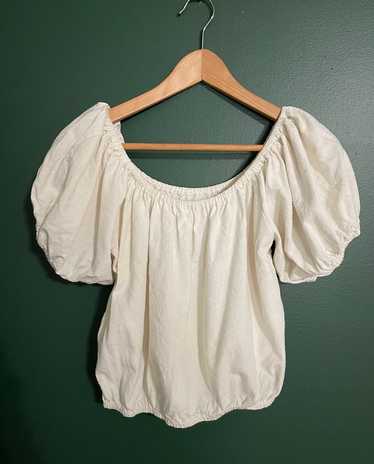 Honeydove Vintage Raw Silk Puff Top (M) | Used,…