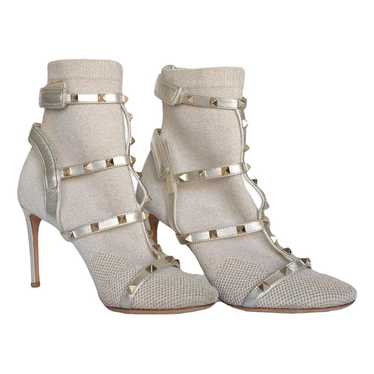 Valentino Garavani Rockstud cloth ankle boots