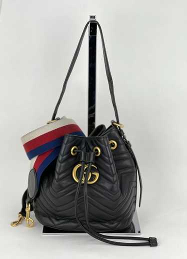 Gucci Handbag Sylvie Web GG Marmont Black Leather… - image 1