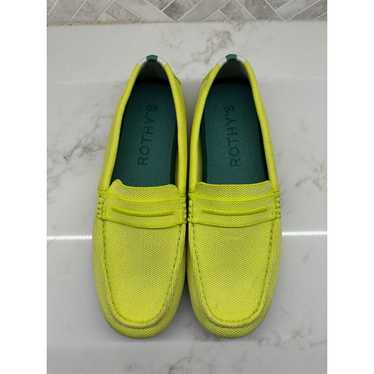 Rothys The Driver Simon Yellow Slip On Loafer Fla… - image 1