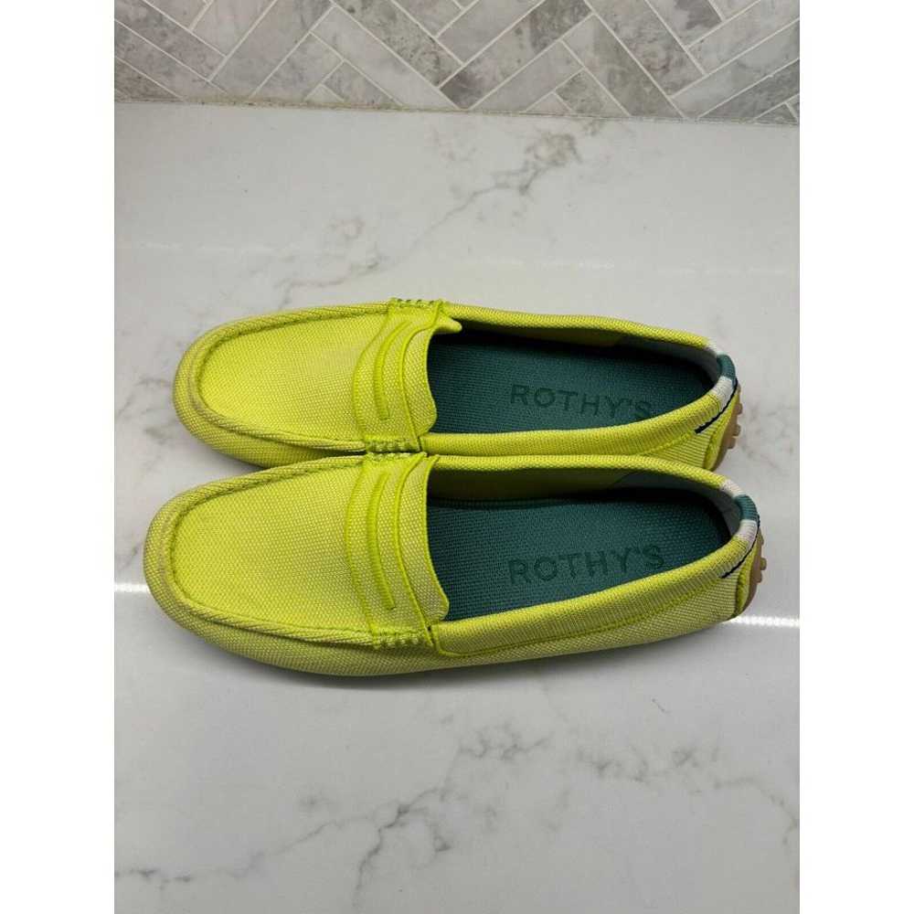 Rothys The Driver Simon Yellow Slip On Loafer Fla… - image 3