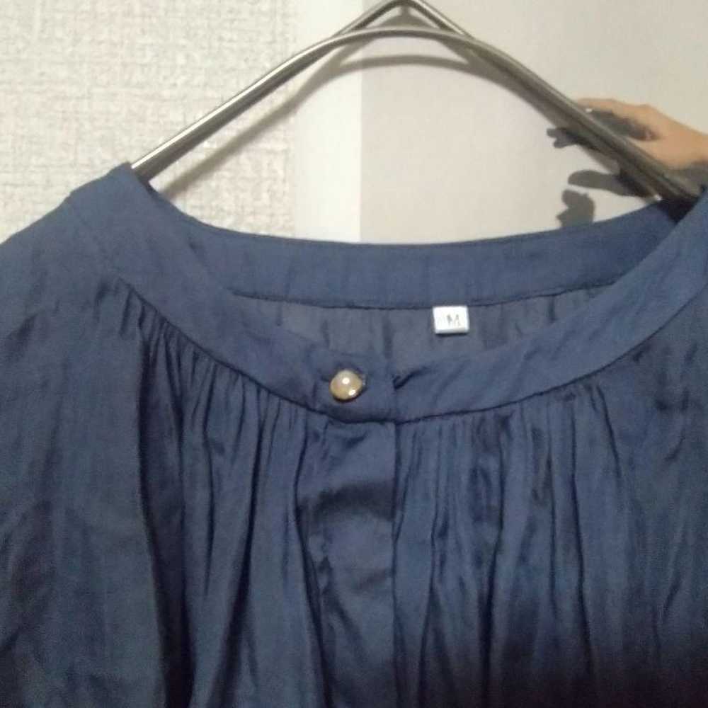 SOFFICE blouse, long sleeves, blue, navy, size M,… - image 5