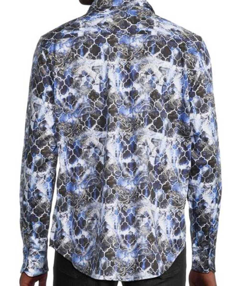 Robert Graham Blue White Abstract Geometric - image 6