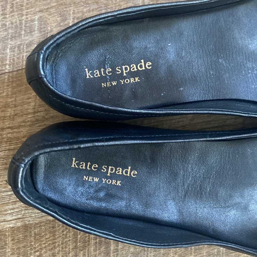 Kate Spade Nora Ballet Flats Black Leather Size 8 - image 3