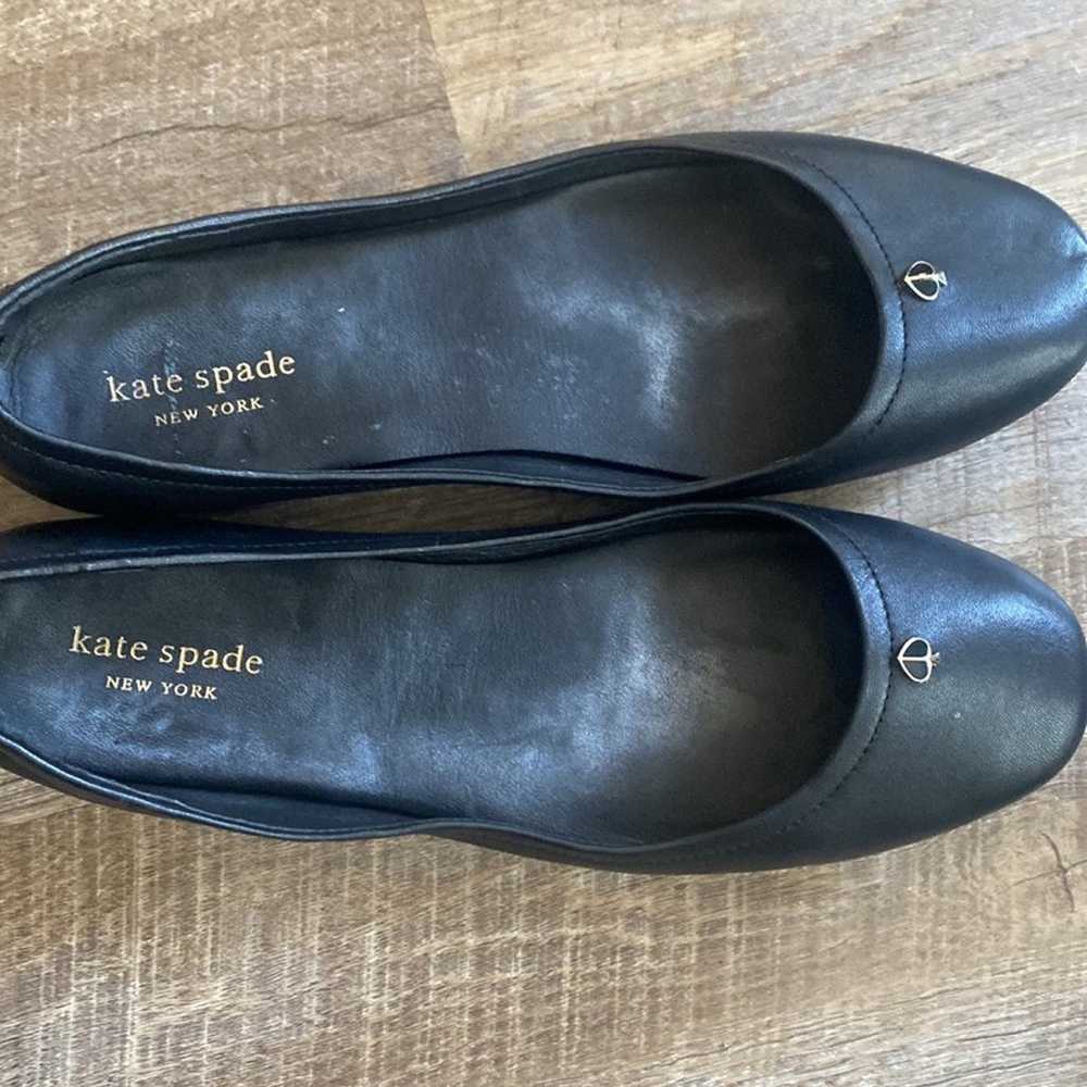 Kate Spade Nora Ballet Flats Black Leather Size 8 - image 4