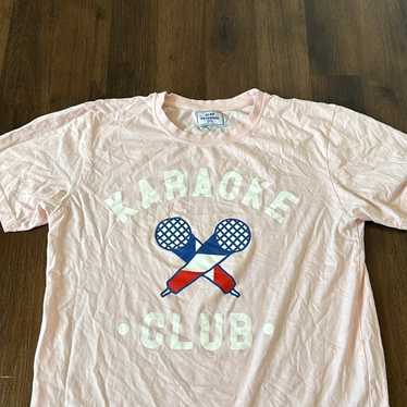 madewell X club petanque karaoke club pink shirt