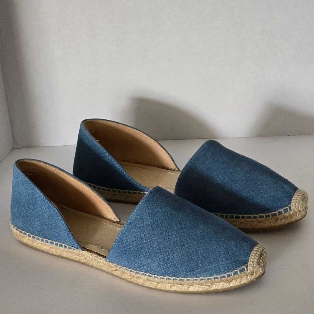 Jimmy Choo Dreya Denim Leather d'Orsay Espadrille… - image 1