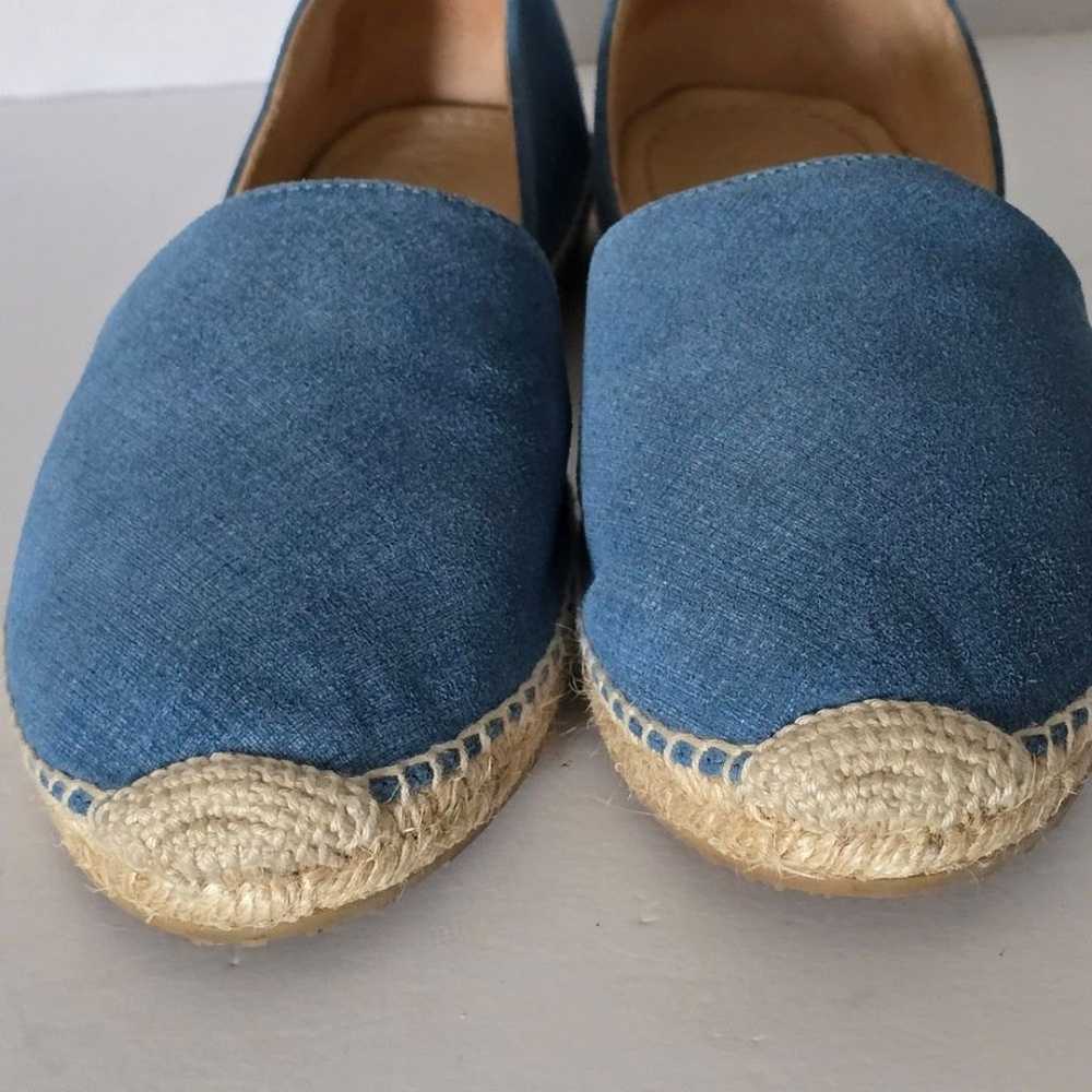 Jimmy Choo Dreya Denim Leather d'Orsay Espadrille… - image 6