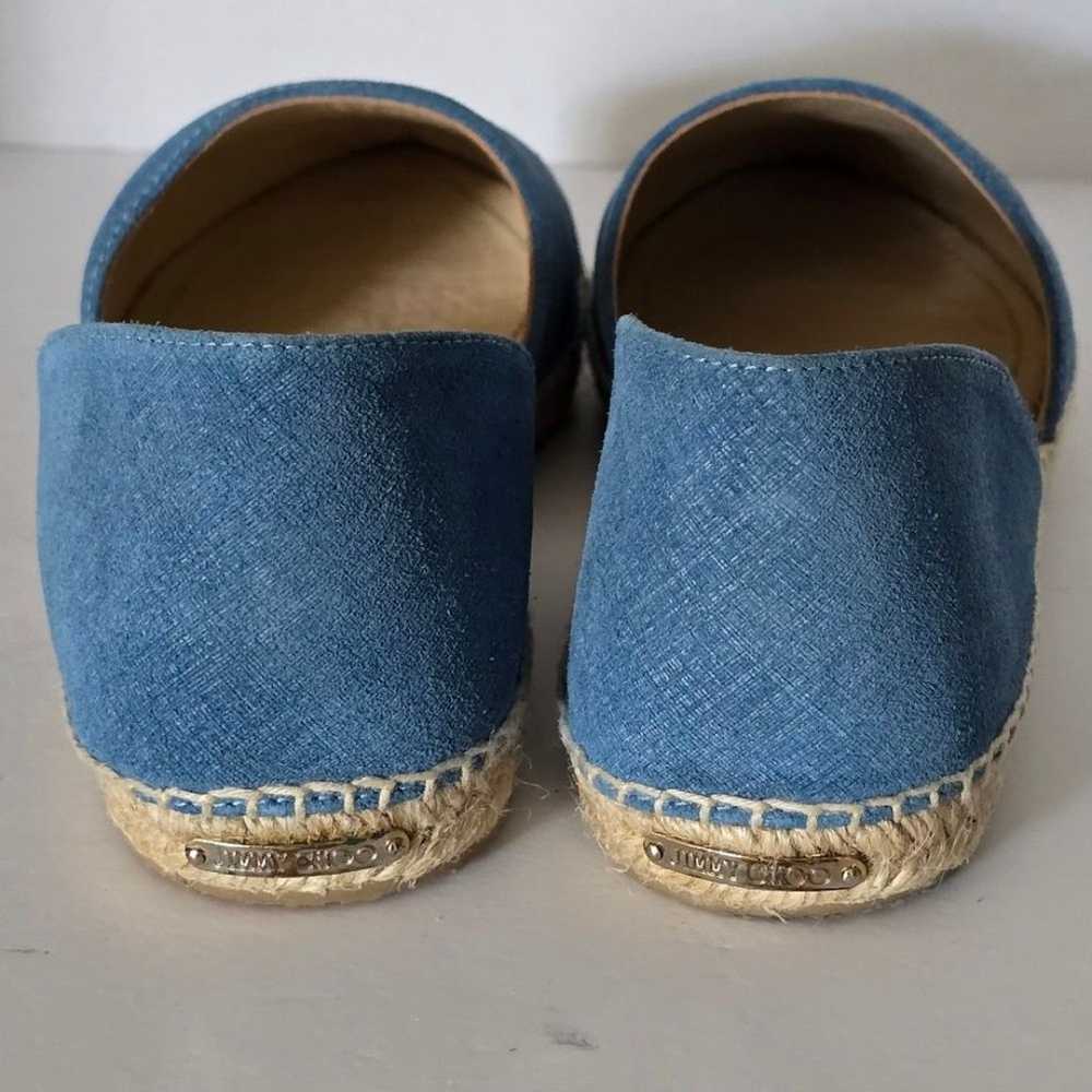 Jimmy Choo Dreya Denim Leather d'Orsay Espadrille… - image 8