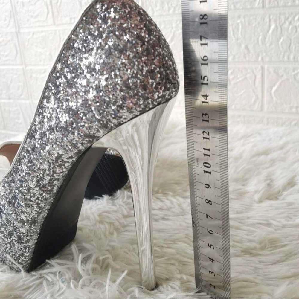 Silver glitter high heel cabaret club - image 3