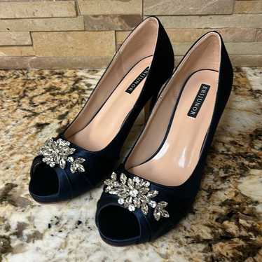 NWOT Erijunior Navy Satin Peep Toe