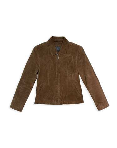 LIGHT BROWN SUEDE LEATHER JACKET (S)