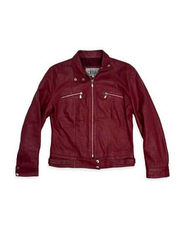 DESI RED LEATHER JACKET (S)