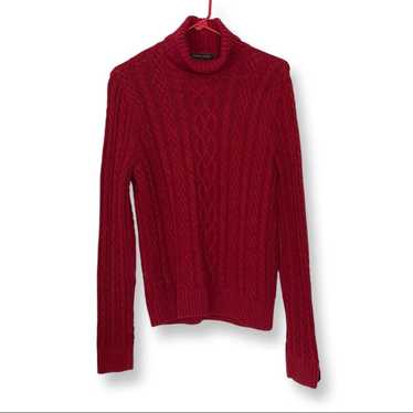 Brand Vintage 90's Jeanne Pierre Red Cable Knit Tu